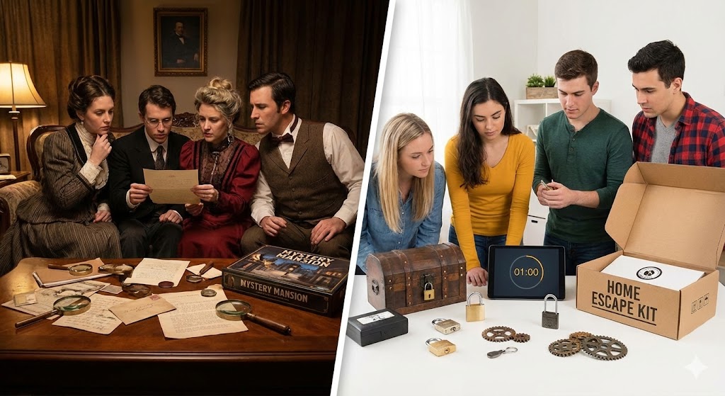 Murder Mystery Game vs Escape Room: Which Is Better for Home?